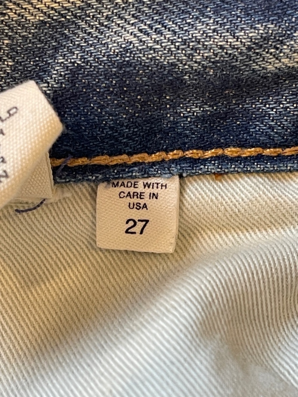 Dôen High Rise Straight Leg Jeans Size 27 Organic Cotton Made in USA - Picture 6 of 7